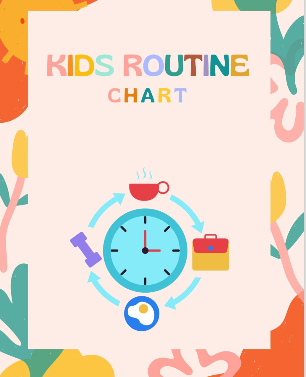 Digital Planner Bundle -Kids Routine Chart and Kids Flip Chart