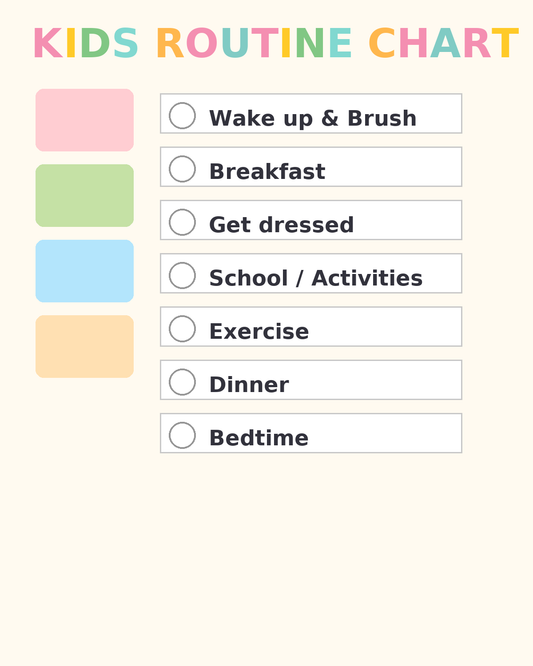 Digital Planner Bundle -Kids Routine Chart and Kids Flip Chart