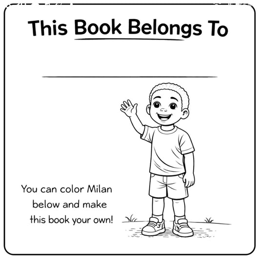 Milan's World of Sports Coloring Book (Digital Download)